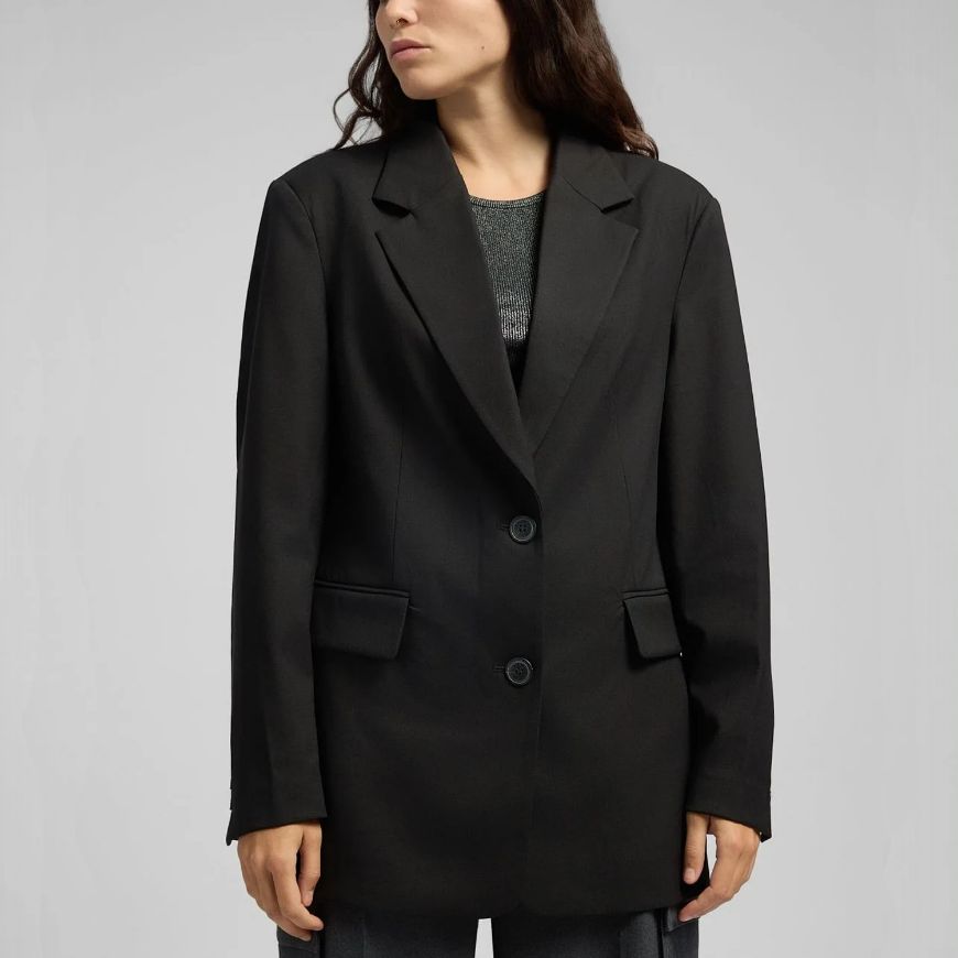 Picture of REPLAY WOMEN'S COMFORT-FIT BLAZER IN BLACK
