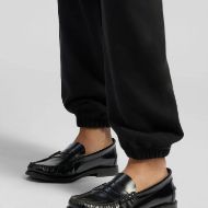 Picture of REPLAY WOMEN'S FLEECE JOGGERS WITH R EMBROIDERY IN BLACK 4