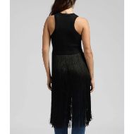 Picture of REPLAY WOMEN'S FRINGED DRESS-STYLE TOP IN BLACK 4