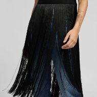 Picture of REPLAY WOMEN'S FRINGED DRESS-STYLE TOP IN BLACK 3