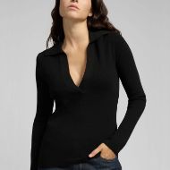 Picture of REPLAY WOMEN'S V-NECK SWEATER IN BLACK 1