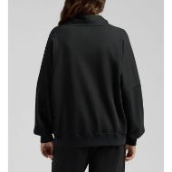 Picture of REPLAY WOMEN'S SWEATSHIRT WITH HIGH NECK AND POCKETS IN BLACK 3