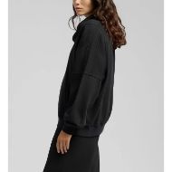 Picture of REPLAY WOMEN'S SWEATSHIRT WITH HIGH NECK AND POCKETS IN BLACK 2