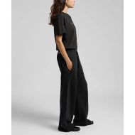 Picture of REPLAY WOMEN'S HIGH WAIST WIDE LEG JOGGER WITH LOGO IN BLACK 2
