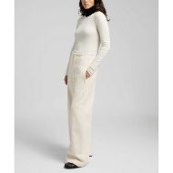 Picture of REPLAY WOMEN'S HIGH WAIST WIDE LEG JOGGER WITH LOGO IN WINTER WHITE 5