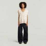 Picture of G-STAR WOMEN'S JACQUARD VEST KNIT IN DK TALC FOREST CAMO 4