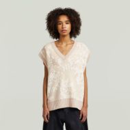 Picture of G-STAR WOMEN'S JACQUARD VEST KNIT IN DK TALC FOREST CAMO 1