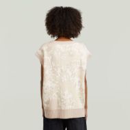 Picture of G-STAR WOMEN'S JACQUARD VEST KNIT IN DK TALC FOREST CAMO 2