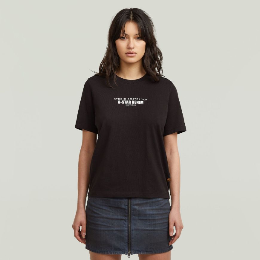 Picture of G-STAR WOMEN'S HD GR TOP IN DK BLACK