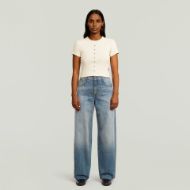 Picture of G-STAR WOMEN'S HERITAGE HARDWARE BABY TOP IN MILK 4