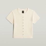 Picture of G-STAR WOMEN'S HERITAGE HARDWARE BABY TOP IN MILK 6
