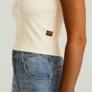 Picture of G-STAR WOMEN'S HERITAGE HARDWARE BABY TOP IN MILK 3