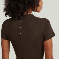 Picture of G-STAR WOMEN'S HERITAGE HARDWARE BABY TOP IN GANACHE 3