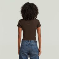 Picture of G-STAR WOMEN'S HERITAGE HARDWARE BABY TOP IN GANACHE 2