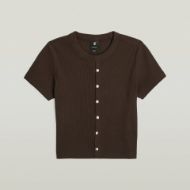 Picture of G-STAR WOMEN'S HERITAGE HARDWARE BABY TOP IN GANACHE 6