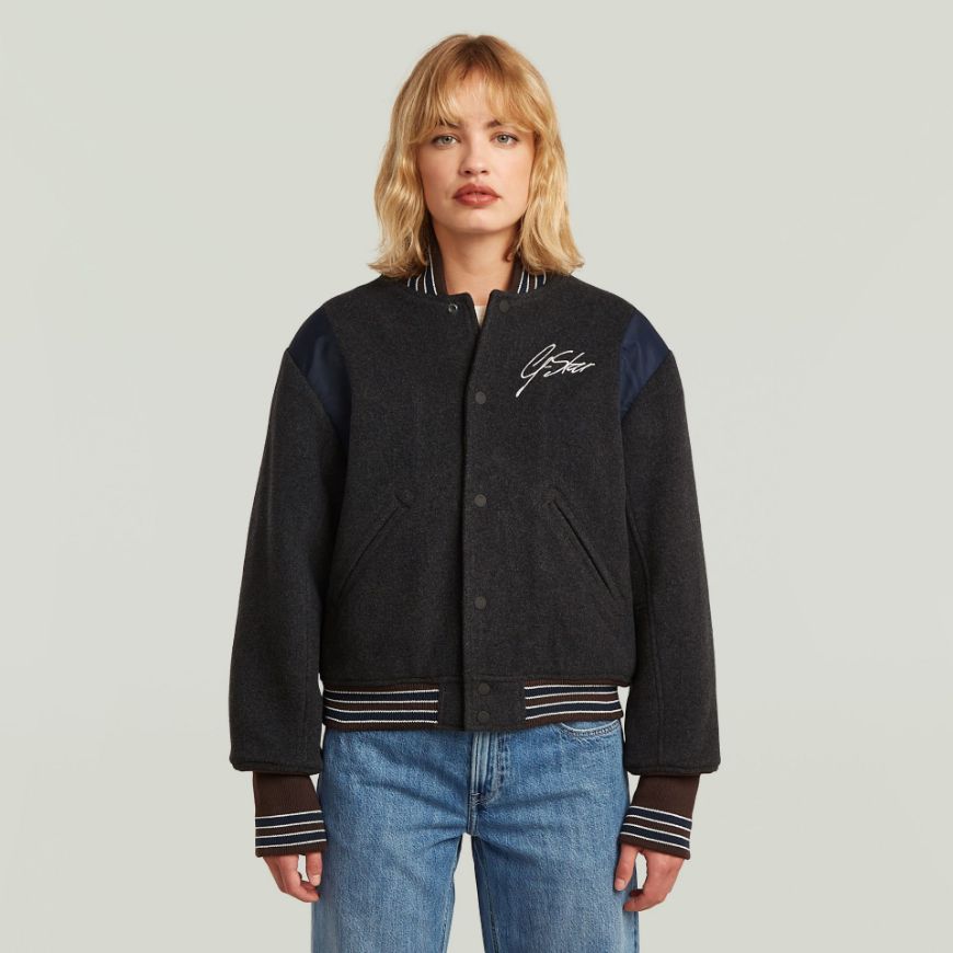 Picture of G-STAR WOMEN'S CROPPED BOMBER IN SHADOW