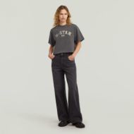 Picture of G-STAR WOMEN'S WASHED GR BOXY T-SHIRT IN DK BLACK GD 5