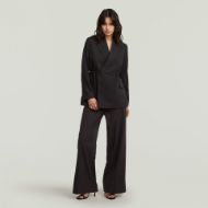 Picture of G-STAR WOMEN'S DOUBLE BREASTED BELTED BLAZER IN DK BLACK PINSTRIPE 5