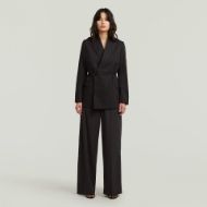 Picture of G-STAR WOMEN'S DOUBLE BREASTED BELTED BLAZER IN DK BLACK PINSTRIPE 4