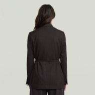 Picture of G-STAR WOMEN'S DOUBLE BREASTED BELTED BLAZER IN DK BLACK PINSTRIPE 2