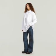Picture of G-STAR WOMEN'S OVERSIZED ZIP POPLIN SHIRT IN WHITE 5