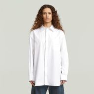 Picture of G-STAR WOMEN'S OVERSIZED ZIP POPLIN SHIRT IN WHITE 1