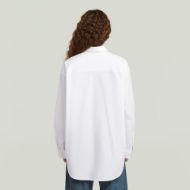 Picture of G-STAR WOMEN'S OVERSIZED ZIP POPLIN SHIRT IN WHITE 2