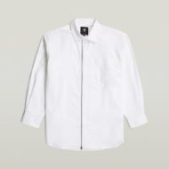 Picture of G-STAR WOMEN'S OVERSIZED ZIP POPLIN SHIRT IN WHITE 6