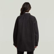 Picture of G-STAR WOMEN'S MAXI SHIRT IN WORN IN OYSTER SHELL LASERED PINSTRIPE 2