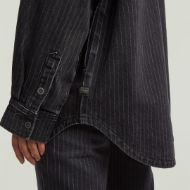 Picture of G-STAR WOMEN'S MAXI SHIRT IN WORN IN OYSTER SHELL LASERED PINSTRIPE 3