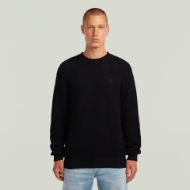 Picture of G-STAR MEN'S HONEY COMB STRUCTURE SWEATER IN DK BLACK 1