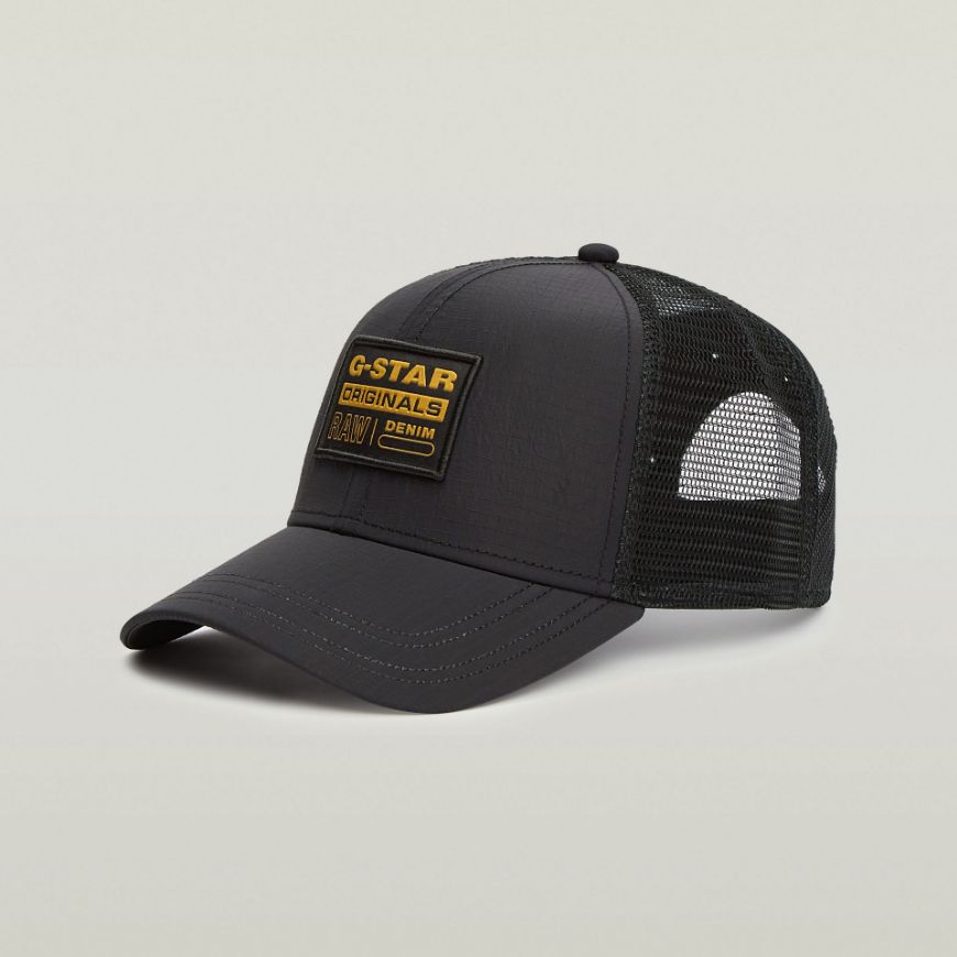 Picture of G-STAR MEN'S BASEBALL TRUCKER CAP IN DK BLACK