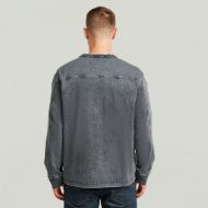 Picture of G-STAR MEN'S WASHED HB SWEATER IN DK BLACK GD SNOW BLEACH 2