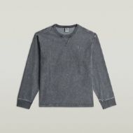 Picture of G-STAR MEN'S WASHED HB SWEATER IN DK BLACK GD SNOW BLEACH 5