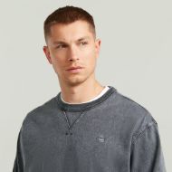 Picture of G-STAR MEN'S WASHED HB SWEATER IN DK BLACK GD SNOW BLEACH 3