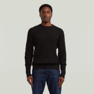 Picture of G-STAR MEN'S CHAIN STRUCTURE SWEATER IN DK BLACK 1