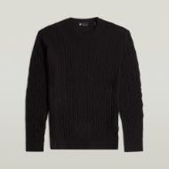 Picture of G-STAR MEN'S CHAIN STRUCTURE SWEATER IN DK BLACK 6