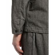 Picture of REPLAY MEN'S HERRINGBONE BUTTONED JACKET IN BLACK/NATURAL WHITE 3