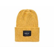 Picture of REPLAY UNISEX PREMIUM SELECTION KNIT BLEND BEANIE IN MIMOSA 1