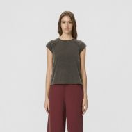 Picture of DIRTY LAUNDRY WOMEN'S RAGLAN T-SHIRT WITH OPEN SEAMS IN VINTAGE BLACK 1