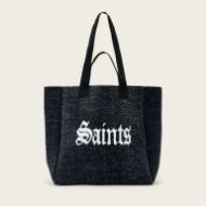 Picture of ALLSAINTS WOMEN'S IZZY FZZY SAINT TOTE BAG IN BLACK 1