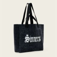 Picture of ALLSAINTS WOMEN'S IZZY FZZY SAINT TOTE BAG IN BLACK 4