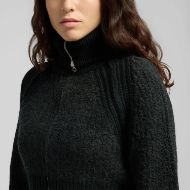 Picture of REPLAY WOMEN'S WOOL BLEND CARDIGAN WITH SHERPA EFFECT IN BLACK 3