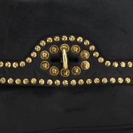 Снимка на CAMPOMAGGI KURA ДАМСКА КОЖЕНА КРОСБОДИ ЧАНТА С КАПСИ В ЧЕРНО 4