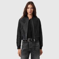 Picture of ALLSAINTS WOMEN'S ORTEN 94 BOMBER IN BLACK 1