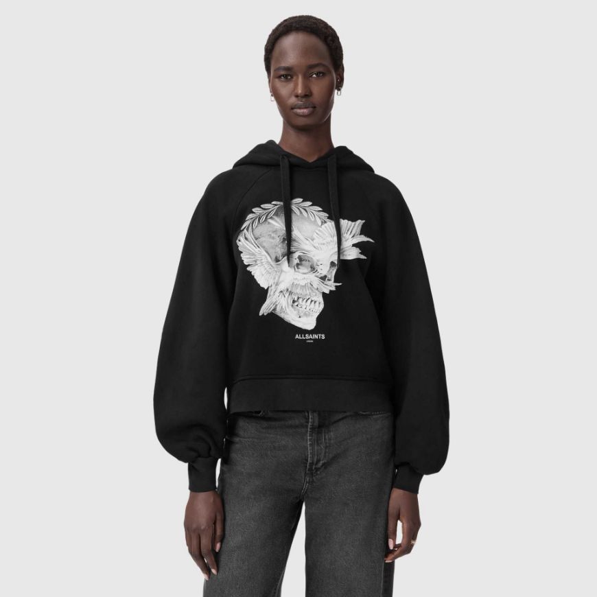Picture of ALLSAINTS WOMEN'S MYSTERIE DANA HOODY IN BLACK