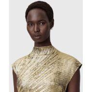 Снимка на ALLSAINTS ДАМСКА РОКЛЯ RAYANNA DRESS В ЗЛАТИСТО 3