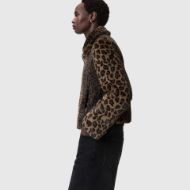 Picture of ALLSAINTS WOMEN'S SAYE FAUX FUR JACKET IN LEOPARD BROWN 2