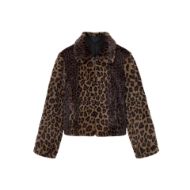 Picture of ALLSAINTS WOMEN'S SAYE FAUX FUR JACKET IN LEOPARD BROWN 8