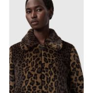 Picture of ALLSAINTS WOMEN'S SAYE FAUX FUR JACKET IN LEOPARD BROWN 4